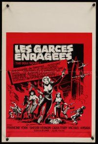 7w565 DOLL SQUAD Belgian '73 Ted V. Mikels directed, cool different comic art of lady assassins!