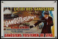 7w589 GANGSTER'S LAW Belgian '69 Siro Marcellini's La Legge dei gangsters, art of Klaus Kinski!