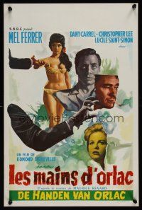 7w599 HANDS OF ORLAC Belgian '61 pianist Mel Ferrer is given the hands of a murderer!