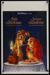 7w635 LADY & THE TRAMP Belgian R80s Walt Disney romantic canine dog classic cartoon!
