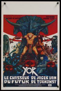 7w746 YOR, THE HUNTER FROM THE FUTURE Belgian '83 Margheriti's Il mondo di Yor, cool sci-fi art!