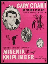 7w314 ARSENIC & OLD LACE Danish R63 Cary Grant, Priscilla Lane, Josephine Hull, Frank Capra