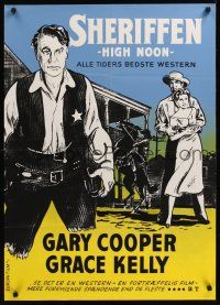 7w352 HIGH NOON Danish R59 Gary Cooper, Grace Kelly, Lloyd Bridges, Fred Zinnemann directed!