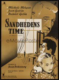 7w367 MOMENT OF TRUTH Danish '52 Stilling art of Michele Morgan & husband Jean Gabin!