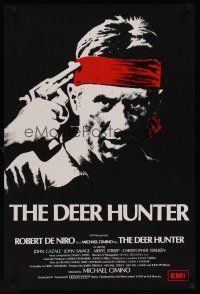 7w005 DEER HUNTER English double crown '78 directed by Michael Cimino, close-up of Robert De Niro!
