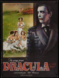 7w414 ANDY WARHOL'S DRACULA French 23x32 '74 Paul Morrissey, different art of vampire Udo Kier!