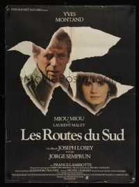 7w431 LES ROUTES DU SUD French 23x32 '78 Joseph Losey's Les routes du sud, Ferracci art!