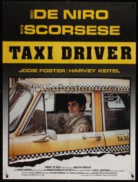 7w456 TAXI DRIVER French 23x32 R80s Robert De Niro in cab, directed by Martin Scorsese!