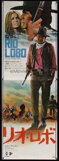 7w226 RIO LOBO Japanese 2p '71 Howard Hawks, Give 'em Hell, John Wayne, great full-length image!
