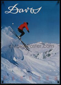 7w050 PARSENN DAVOS Swiss '60s really cool skiing image!