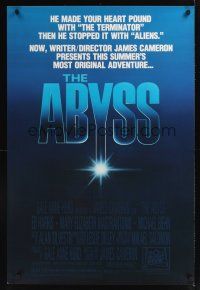 7x016 ABYSS 1sh '89 directed by James Cameron, Ed Harris, Mary Elizabeth Mastrantonio