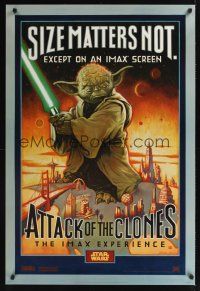 7x043 ATTACK OF THE CLONES IMAX style A DS 1sh '02 Star Wars Episode II, cool McMacken art!