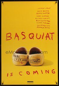 7x054 BASQUIAT teaser 1sh '96 Jeffrey Wright as Jean Michel Basquiat, directed by Julian Schnabel!