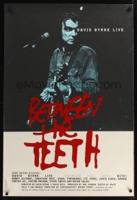 7x081 BETWEEN THE TEETH 1sh '94 cool image of David Byrne playing guitar live!