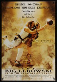 7x085 BIG LEBOWSKI DS 1sh '98 Coen Brothers cult classic, Jeff Bridges bowling w/Julianne Moore!