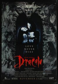 7x108 BRAM STOKER'S DRACULA advance DS 1sh '92 Francis Ford Coppola, Gary Oldman, vampire!