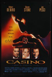 7x135 CASINO int'l DS dice style 1sh '95 Martin Scorsese, Robert De Niro, Sharon Stone, Joe Pesci!