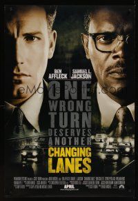 7x139 CHANGING LANES advance DS 1sh '02 Samuel L Jackson & Ben Affleck