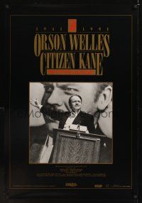 7x147 CITIZEN KANE video 1sh R91 some called Orson Welles a hero, others called him a heel!