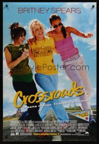 7x158 CROSSROADS advance DS 1sh '02 Britney Spears, Zoe Saldana & Taryn Manning!