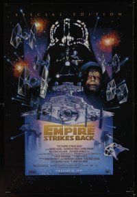 7x205 EMPIRE STRIKES BACK style C advance 1sh R97 George Lucas sci-fi classic, art by Drew Struzan!