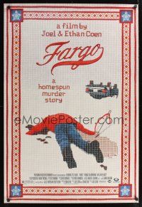 7x221 FARGO DS 1sh '96 a homespun murder story from the Coen Brothers, great image!