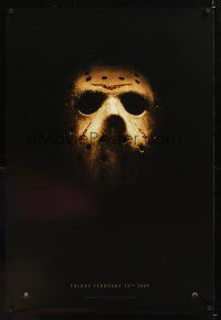 7x247 FRIDAY THE 13th teaser 1sh '09 Marcus Nispel directed, great image of classic mask!