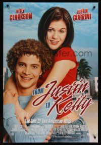 7x249 FROM JUSTIN TO KELLY style A int'l DS 1sh '03 Kelly Clarkson & Guarini in a really bad movie!