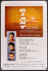7x259 GIANT DS 1sh R05 James Dean, Elizabeth Taylor, Rock Hudson, directed by George Stevens!