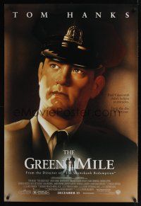 7x281 GREEN MILE advance DS 1sh '99 cool artwork of Tom Hanks, Stephen King prison fantasy!