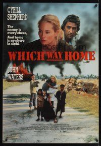 7x362 IVORY HUNTERS/WHICH WAY HOME 2-sided video 1sh '91 Cybil Shepherd, John Lithgow!