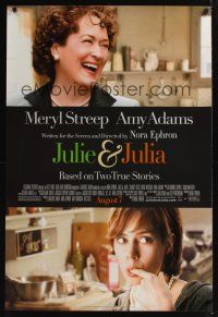 7x373 JULIE & JULIA advance DS 1sh '09 Meryl Streep as Julia Childs, Amy Adams!