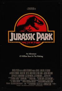 7x374 JURASSIC PARK 1sh '93 Steven Spielberg, Richard Attenborough re-creates dinosaurs!