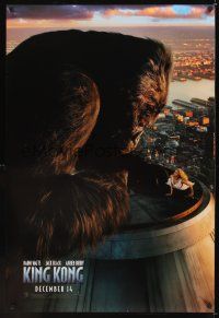 7x385 KING KONG teaser DS 1sh '05 Naomi Watts & giant ape on rooftop!