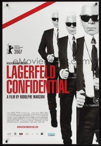 7x394 LAGERFELD CONFIDENTIAL 1sh '07 cool image of Karl Lagerfeld, fashion documentary!