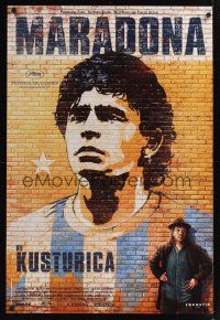 7x437 MARADONA int'l 1sh '08 cool artwork of Diego Armando Maradona!