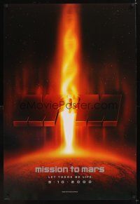 7x459 MISSION TO MARS teaser DS 1sh '00 Brian De Palma, Gary Sinise, Tim Robbins, Don Cheadle!