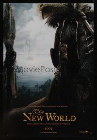 7x479 NEW WORLD teaser DS 1sh '05 cool image of Native American watching shoreline!
