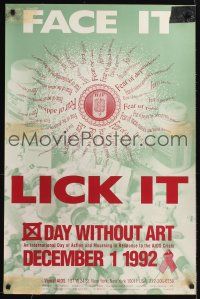 7x217 FACE IT LICK IT DAY WITHOUT ART special 23x35 '92 AIDS awareness!
