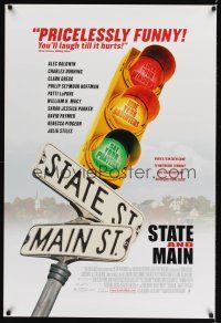 7x619 STATE & MAIN DS 1sh '00 David Mamet, great image of stoplight & street sign!