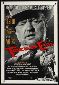 7x660 TOUCH OF EVIL 1sh R98 huge close-up of Orson Welles, Charlton Heston & Janet Leigh!