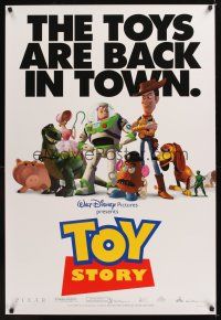 7x664 TOY STORY DS 1sh '95 Disney & Pixar cartoon, great image of Buzz, Woody & cast!
