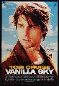 7x689 VANILLA SKY advance DS 1sh '01 close-up of Tom Cruise!