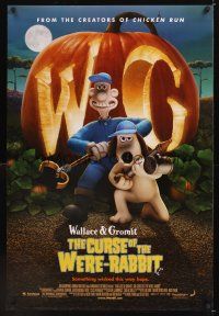 7x696 WALLACE & GROMIT: THE CURSE OF THE WERE-RABBIT DS 1sh '05 Steve Box & Nick Park claymation!