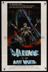 7x701 WARRIOR OF THE LOST WORLD 1sh '85 Robert Ginty, cool sci-fi action artwork!