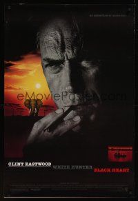 7x714 WHITE HUNTER, BLACK HEART DS 1sh '90 super close up of Clint Eastwood as director John Huston