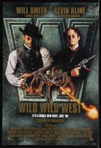 7x722 WILD WILD WEST advance DS 1sh '99 Will Smith, Kevin Kline, sexy Salma Hayek!