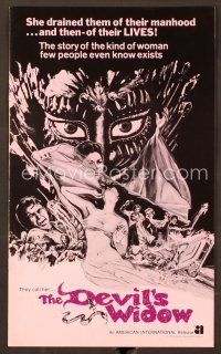7y264 DEVIL'S WIDOW pressbook '72 Ava Gardner drained men of their manhood, English horror!