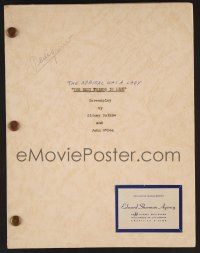 7y089 ADMIRAL WAS A LADY script '50 screenplay by Sidney Salkow & O'Dea, The Best Things in Life!