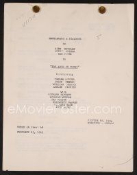 7y099 FOR LOVE OR MONEY continuity & dialogue script Feb 13, 1963, screenplay by Markes & Morris!